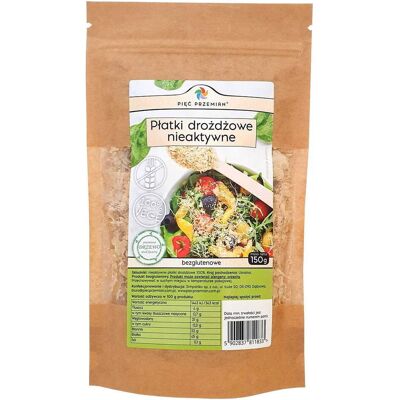 Płatki drożdżowe nieaktywne bez glutenu 150g Pięć Przemian Płatki drożdżowe nieaktywne bez glutenu 150g Pięć Przemian