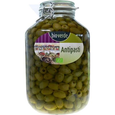 OLIWKI ZIELONE BEZ PESTKI Z ZIOŁAMI W OLEJU BIO 4,55 kg (SŁOIK) - BIO VERDE OLIWKI ZIELONE BEZ PESTKI Z ZIOŁAMI W OLEJU BIO 4,55 kg (SŁOIK) - BIO VERDE