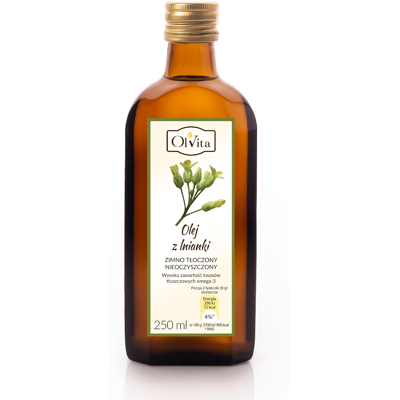 OLVITA Olej z lnianki - rydzowy zimnotłoczony 250ml OLVITA Olej z lnianki - rydzowy zimnotłoczony 250ml