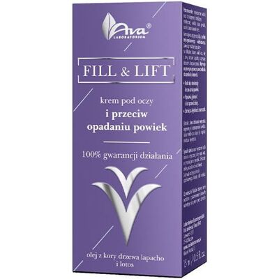 AVA LABORATORIUM AVA Fill&Lift; Krem pod oczy p/opadaniu powiek 15 m AVA LABORATORIUM AVA Fill&Lift; Krem pod oczy p/opadaniu powiek 15 m