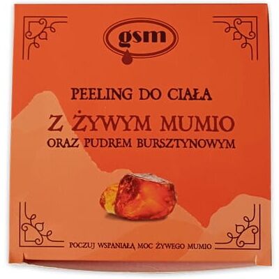 GSM - Peeling do ciała z żywym mumio oraz bursztynem - Żywe Mumio - Amber Dust - Body Scrub GSM - Peeling do ciała z żywym mumio oraz bursztynem - Żywe Mumio - Amber Dust - Body Scrub