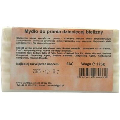 Carmen Mydło do prania odzieży dziecięcej 125 g Carmen Mydło do prania odzieży dziecięcej 125 g