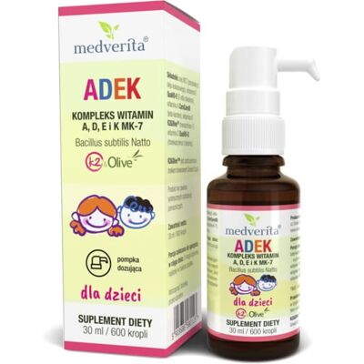 Medverita ADEK dla dzieci 30 ml 600 k naturalny Medverita ADEK dla dzieci 30 ml 600 k naturalny