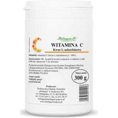 Herbapol Kraków Witamina C 300g - Witamina Herbapol Kraków Witamina C 300g - Witamina