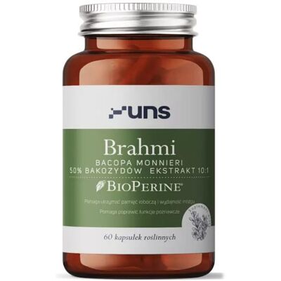 UNS - Brahmi Bacopa Monnieri Bioperine - 60 kapsułek UNS - Brahmi Bacopa Monnieri Bioperine - 60 kapsułek