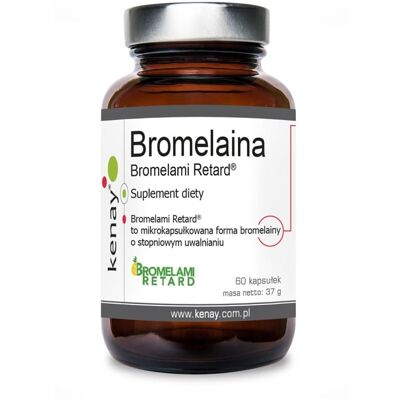 Kenay Bromelami Retard - Suplement Enzymów Ananasa Kenay Bromelami Retard - Suplement Enzymów Ananasa