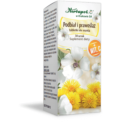 PODBIAŁ I PRAWOŚLAZ tabletki do ssania HERBAPOL PODBIAŁ I PRAWOŚLAZ tabletki do ssania HERBAPOL