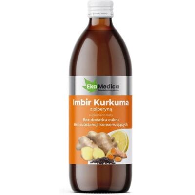 Ekamedica Imbir Kurkuma z piperyną 500 ml Ekamedica Imbir Kurkuma z piperyną 500 ml
