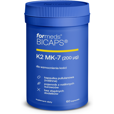 Bicaps K2 MK-7 200ug - Wegański Suplement Wapnia Bicaps K2 MK-7 200ug - Wegański Suplement Wapnia