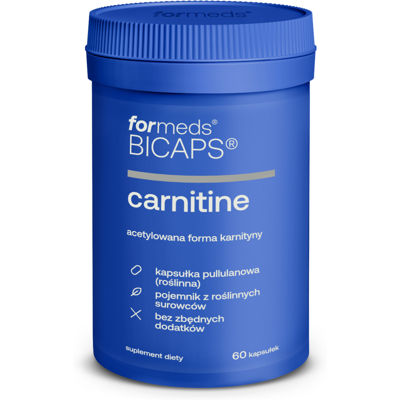 Bicaps Carnitine N-acetyl L-karnityna 60 kapsułek ForMeds Bicaps Carnitine N-acetyl L-karnityna 60 kapsułek ForMeds