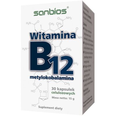 Sanbios Witamina B12 metylokobalamina 1000mcg - Suplement diety Sanbios Witamina B12 metylokobalamina 1000mcg - Suplement diety