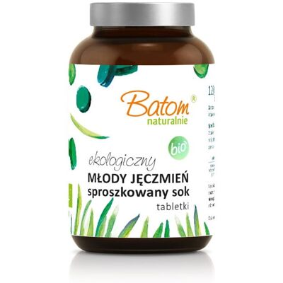 SOK Z MŁODEGO JĘCZMIENIA SPROSZKOWANY BIO (500 mg) 240 TABLETEK - BATOM SOK Z MŁODEGO JĘCZMIENIA SPROSZKOWANY BIO (500 mg) 240 TABLETEK - BATOM