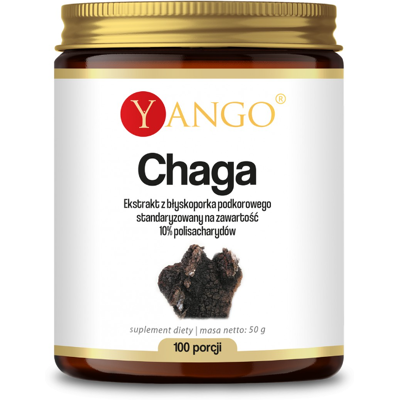 Yango Chaga - Ekstrakt 10% Polisacharydów - Suplement diety 50g Yango Chaga - Ekstrakt 10% Polisacharydów - Suplement diety 50g