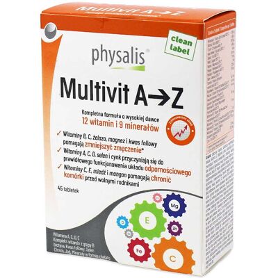 MULTIVIT A - Z 45 TABLETEK - PHYSALIS MULTIVIT A - Z 45 TABLETEK - PHYSALIS