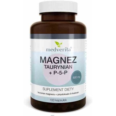 Medverita Magnez Taurynian + P5P 100 kapsułek Medverita Magnez Taurynian + P5P 100 kapsułek