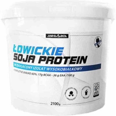 Megabol Łowickie Soja Protein 2,1 kg Smak banana - Suplement diety Megabol Łowickie Soja Protein 2,1 kg Smak banana - Suplement diety