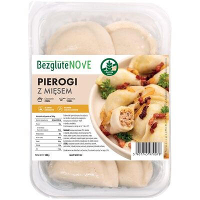 BEZGLUTENOVE (wyroby garmażeryjne) PIEROGI Z MIĘSEM BEZGLUTENOWE 280 g - BEZGLUTENOVE BEZGLUTENOVE (wyroby garmażeryjne) PIEROGI Z MIĘSEM BEZGLUTENOWE 280 g - BEZGLUTENOVE