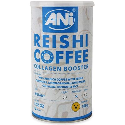 ANI (kawy) KAWA ROZPUSZCZALNA "REISHI VEGAN COLLAGEN BOOSTER" 100 g - ANI ANI (kawy) KAWA ROZPUSZCZALNA "REISHI VEGAN COLLAGEN BOOSTER" 100 g - ANI