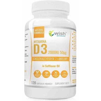 Wish Witamina D3 2000IU 120 kapsułek Wish Witamina D3 2000IU 120 kapsułek