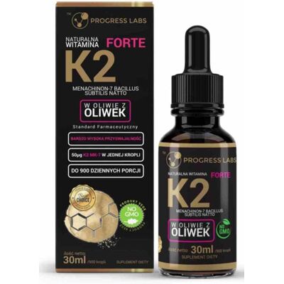 Progress Labs Naturalna Witamina K2 Mk-7 Forte 30ml Progress Labs Naturalna Witamina K2 Mk-7 Forte 30ml