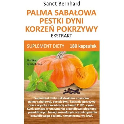 Sanct Bernhard ekstrakt z palmy sabałowej, pestek dyni i pokrzywy - Suplement diety Sanct Bernhard ekstrakt z palmy sabałowej, pestek dyni i pokrzywy - Suplement diety