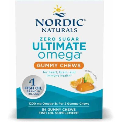 Nordic Naturals Omega Gumy - 1200mg Tropikalny Owoc - 54 żelki Nordic Naturals Omega Gumy - 1200mg Tropikalny Owoc - 54 żelki