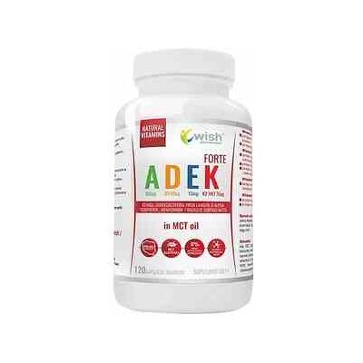 Wish Witamina ADEK Forte w Oleju 120 Kapsułek - Suplement Wish Witamina ADEK Forte w Oleju 120 Kapsułek - Suplement