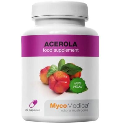 MycoMedica Acerola 90 kapsułek wegańskich - Suplement diety MycoMedica Acerola 90 kapsułek wegańskich - Suplement diety