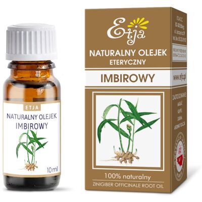 Olejek Eteryczny Imbir ETJA - Naturalny, 10ml - Aromaterapia i Pielęgnacja Skóry Olejek Eteryczny Imbir ETJA - Naturalny, 10ml - Aromaterapia i Pielęgnacja Skóry