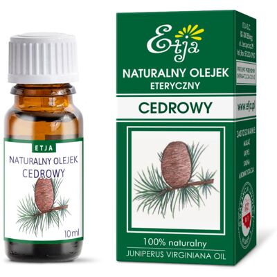 Olejek cedrowy eteryczny 10 ml ETJA Olejek cedrowy eteryczny 10 ml ETJA