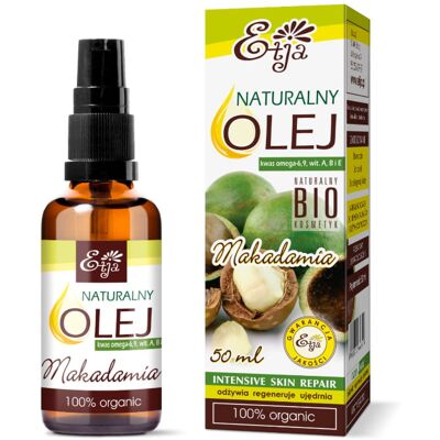 Olej makadamia BIO nierafinowany 50 ml ETJA Olej makadamia BIO nierafinowany 50 ml ETJA