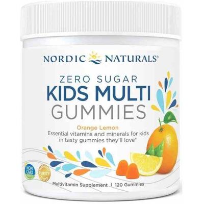 Nordic Naturals Multi Zero Sugar Gumy dla dzieci - Pomarańczowo Cytrynowe 4+ Nordic Naturals Multi Zero Sugar Gumy dla dzieci - Pomarańczowo Cytrynowe 4+