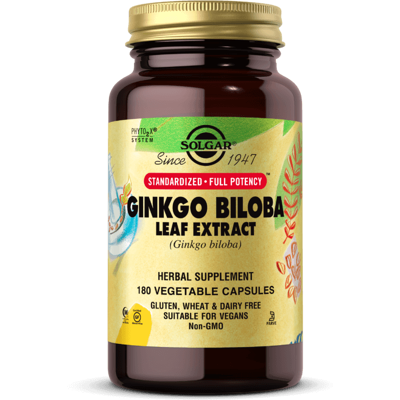 Solgar Ekstrakt z liści Ginkgo Biloba - Wegetariańskie kapsułki Solgar Ekstrakt z liści Ginkgo Biloba - Wegetariańskie kapsułki