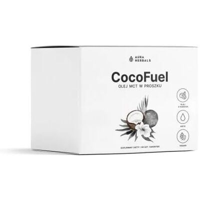 AURA HERBALS CocoFuel - Olej MCT proszek w saszetkach (30 szt.) AURA HERBALS CocoFuel - Olej MCT proszek w saszetkach (30 szt.)