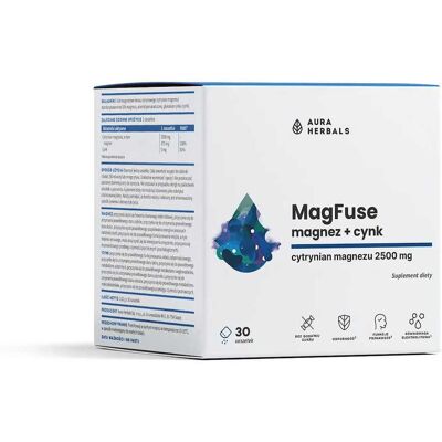 Aura Herbals Magnez+Cynk 30 Saszetek - Suplement diety Aura Herbals Magnez+Cynk 30 Saszetek - Suplement diety