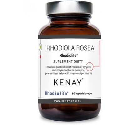 KENAY Rhodiola rosea Rhodiolife - Różeniec górski (60 kaps.) KENAY Rhodiola rosea Rhodiolife - Różeniec górski (60 kaps.)
