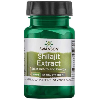 Ekstrakt Shilajit Swanson - Wzmocniony - 100mg - 30 Kapsułek Wegetariańskich Ekstrakt Shilajit Swanson - Wzmocniony - 100mg - 30 Kapsułek Wegetariańskich