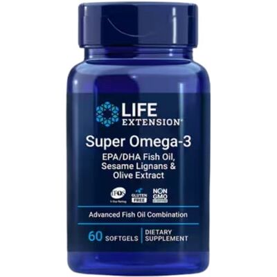 LIFE EXTENSION Super Omega-3 EPA/DHA z Lignanami Sezamowymi i Ekstraktem z Oliwek (60 kaps.) LIFE EXTENSION Super Omega-3 EPA/DHA z Lignanami Sezamowymi i Ekstraktem z Oliwek (60 kaps.)