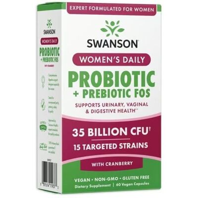SWANSON Women's Daily Probiotic + Prebiotic (60 kaps.) SWANSON Women's Daily Probiotic + Prebiotic (60 kaps.)
