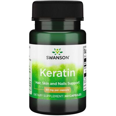 Swanson Keratyna 50 mg kapsułki - Wspiera zdrowie włosów, skóry, paznokci Swanson Keratyna 50 mg kapsułki - Wspiera zdrowie włosów, skóry, paznokci