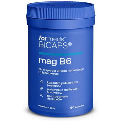 Formeds Bicaps Mag B6 Magnez + B6 60 Kapsułek Formeds Bicaps Mag B6 Magnez + B6 60 Kapsułek