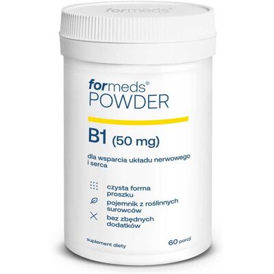 ForMeds Powder B1 Witamina B1 Tiamina 50 mg 60 por. ForMeds Powder B1 Witamina B1 Tiamina 50 mg 60 por.