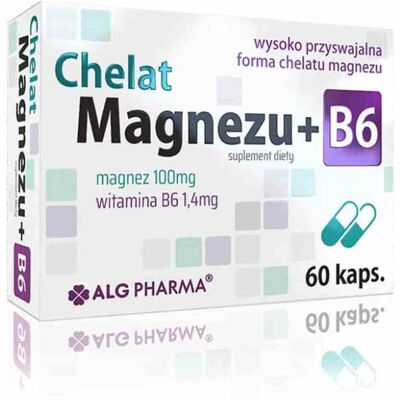 Alg Pharma Chelat Magnezu + B6 60 kapsułek Alg Pharma Chelat Magnezu + B6 60 kapsułek