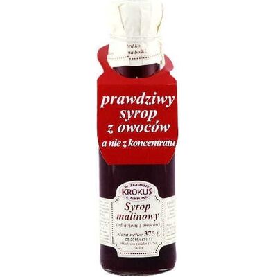 KROKUS Syrop malinowy - 375g - Artykuły spożywcze i napoje KROKUS Syrop malinowy - 375g - Artykuły spożywcze i napoje
