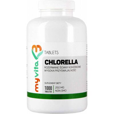 MYVITA Chlorella 250mg 1000 Tabletek - Detoksykacja & Wsparcie układu odpornościowego MYVITA Chlorella 250mg 1000 Tabletek - Detoksykacja & Wsparcie układu odpornościowego