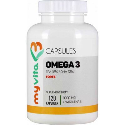 MyVita Omega 3 Forte 1000mg EPA 18% DHA 12% - Suplement diety MyVita Omega 3 Forte 1000mg EPA 18% DHA 12% - Suplement diety