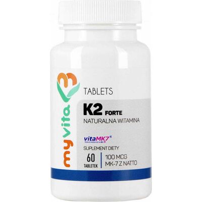 MYVITA Witamina K2 MK7 100mcg - Wspiera zdrowe kości MYVITA Witamina K2 MK7 100mcg - Wspiera zdrowe kości