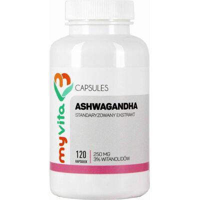 MyVita Standaryzowany ekstrakt z Ashwagandha - Wsparcie stresu i snu MyVita Standaryzowany ekstrakt z Ashwagandha - Wsparcie stresu i snu