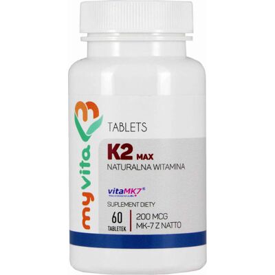 MYVITA Witamina K2 MK-7 200mcg - Wspiera kości i krzepnięcie krwi MYVITA Witamina K2 MK-7 200mcg - Wspiera kości i krzepnięcie krwi