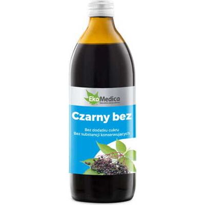 EkaMedica Sok czarnego bzu - 500ml - Naturalny, Bogaty w antyoksydanty EkaMedica Sok czarnego bzu - 500ml - Naturalny, Bogaty w antyoksydanty